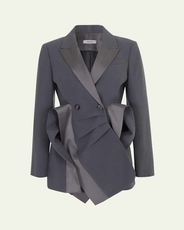 Two-Tone Decon Wavy Tuxedo Blazer
